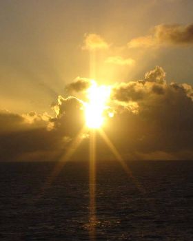 Sunset at sea