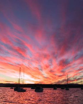 sunset over Lake Macquarie