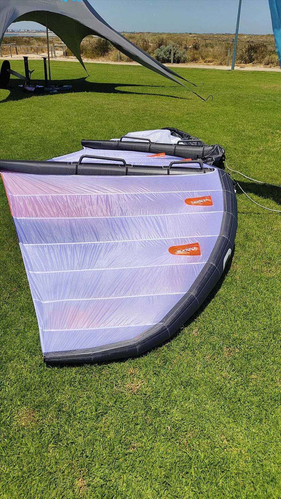 images of the wing first inflated right out the bag