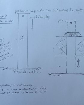 Adjustable height mast
