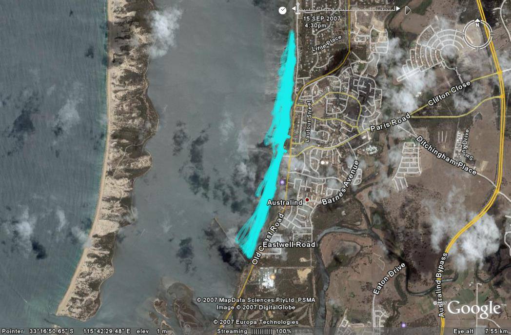 checked out this google earth, layed out my 31.88knt NM PB. yyyyyyyeeeeeeeehhhhhhhh