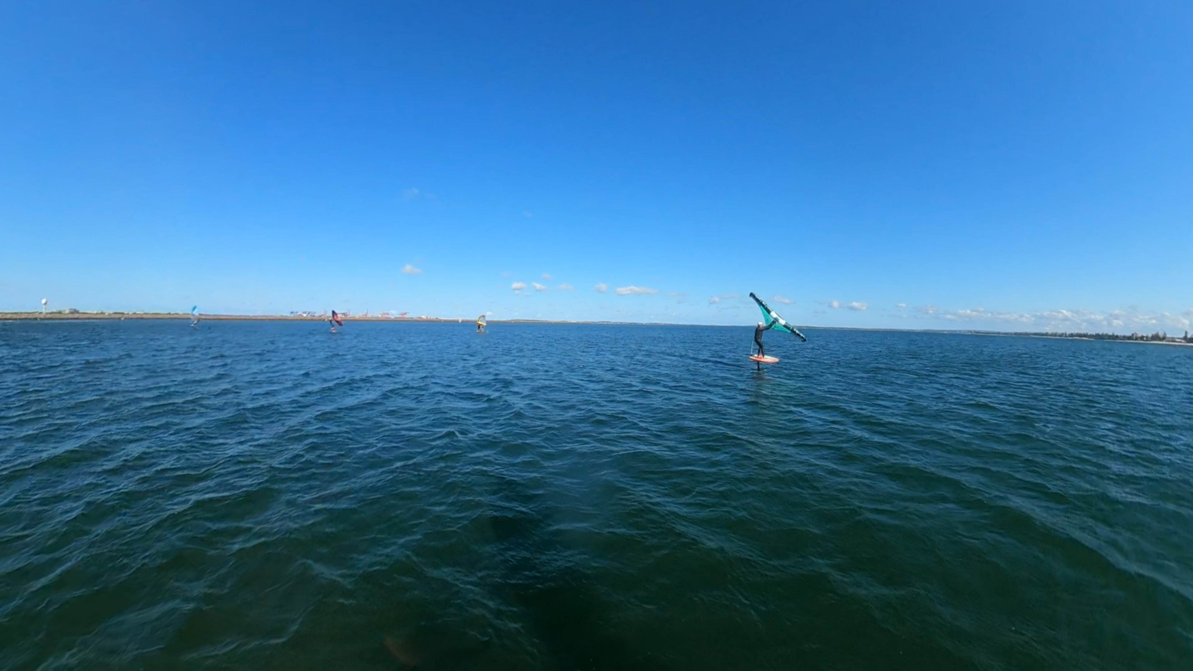 Early Spring day at the end of Winter 2022 with a lot of sails and wings out