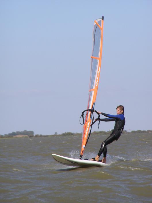 Me sailing at Boggy Lake on Saturday the 10th of Febuary 2007