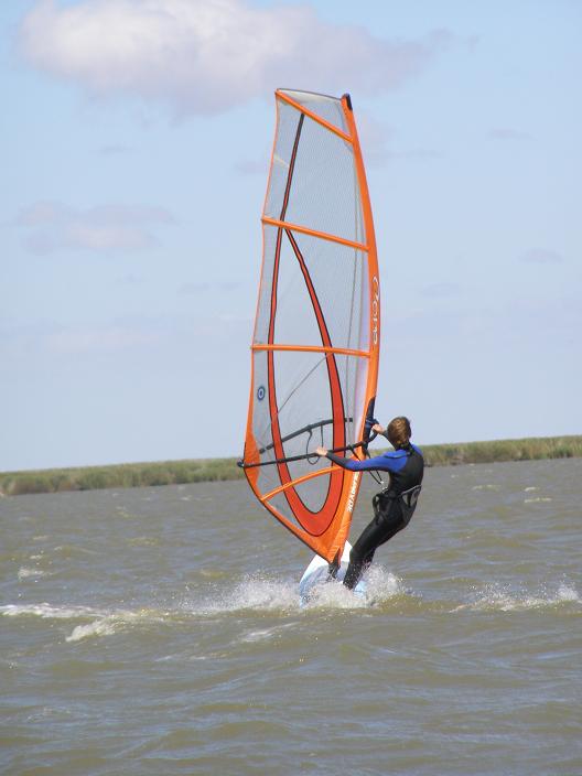 Me sailing at Boggy Lake on Saturday the 10th of Febuary 2007