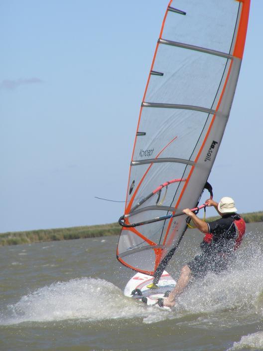 Chris sailing at Boggy Lake on Saturday the 10th of Febuary 2007