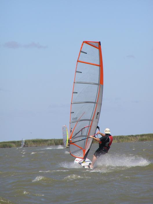 Chris sailing at Boggy Lake on Saturday the 10th of Febuary 2007