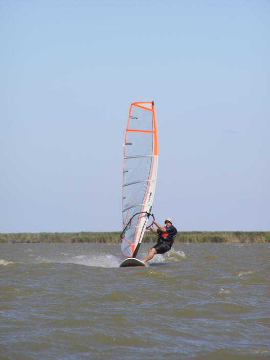 Chris sailing at Boggy Lake on Saturday the 10th of Febuary 2007