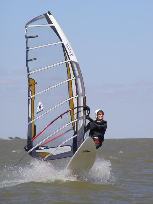 Geoff sailing at Boggy Lake on Saturday the 10th of Febuary 2007