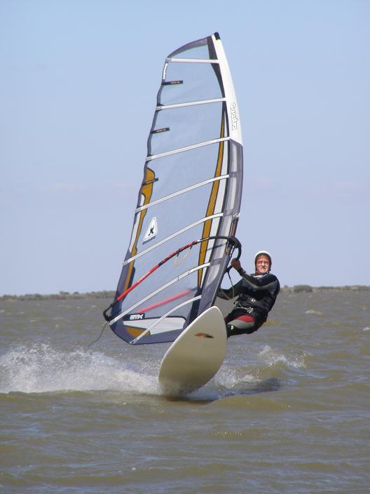 Geoff sailing at Boggy Lake on Saturday the 10th of Febuary 2007