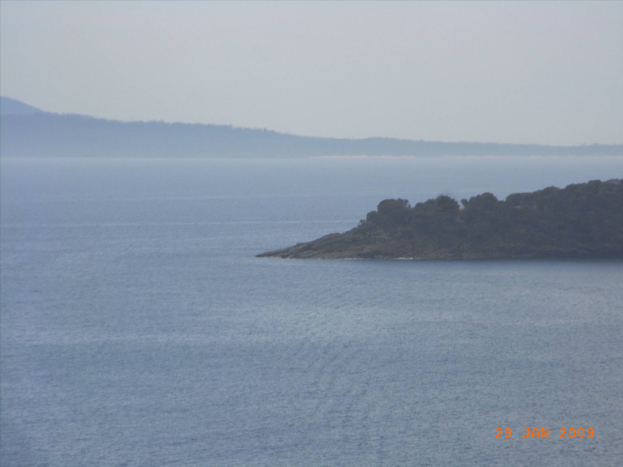 Lone sailer on causway near Sorrel, Tassie