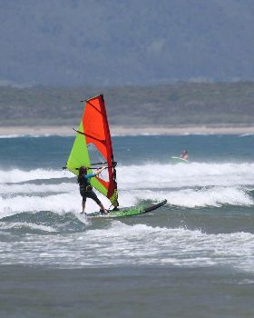 Elli Halank-AUS3111 age 10 windsurfing in waves