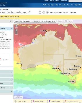 aussie water temp