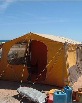 the less sh#t hot (repaired) campsite at gnarls post first 4.2 day