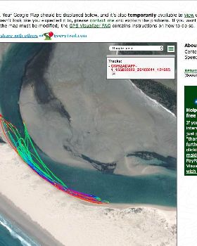 Using GPS Visualiser for windsurfing trackmap 2