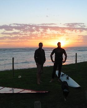 A session of sun and waves