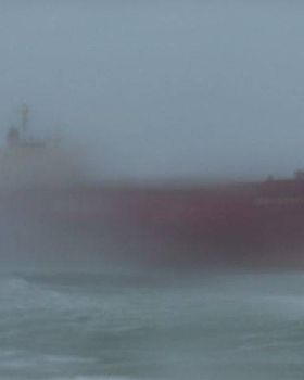 Coal ship stuck @ Nobbys Beach