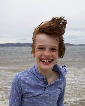 hair blowing off
