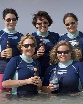 WindWarrior Speed Divas with new Blastshield tops and Beer!