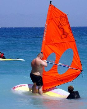 old school windsurfing