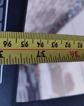 board to front wing 96.5cm, back of board to fuselage 95cm