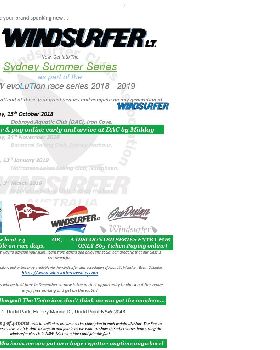 Windsurfer Class Summer Series