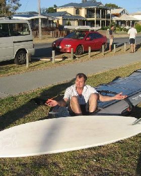 John trimmed his sail down from 5.8 to 5.0 for the occasion