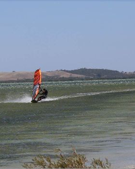 Jamie working hard at the Spit
