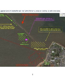 Wind & Kite Surfers around Proposed Bathing Area