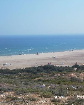Mediterranean side of the point (flat water speed off shore wind)