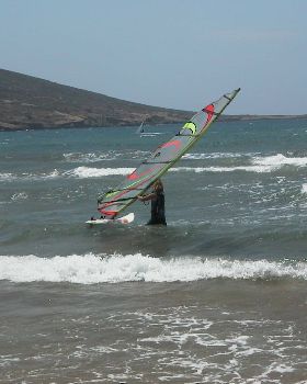 Mediterranean side of the point (flat water speed off shore wind)