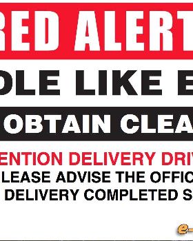 E-go Red Alert label
