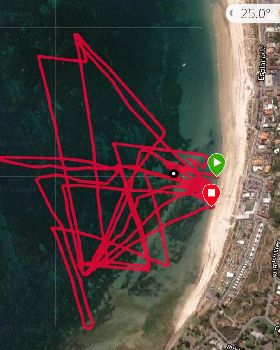 Windsurfer LT course race in 10 knots