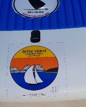 Bribie Island sticker from the 80s