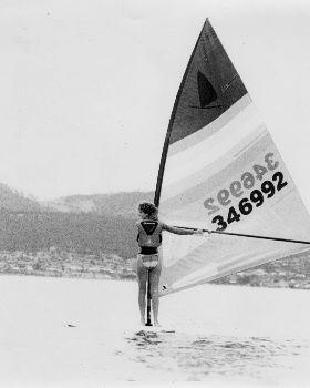 Girl on Windsurfer
