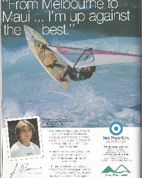 Scotty O'Connor NP Advert Bombora Freesail September-October 1983