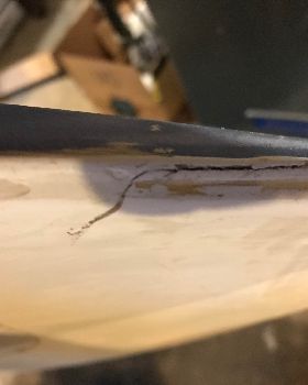 nose damage, splitting at the seam