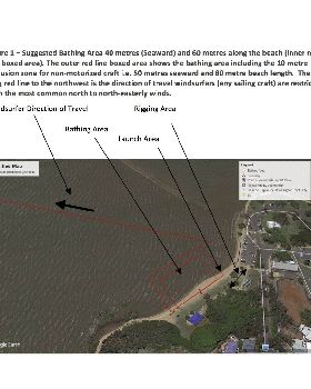 Figure 1 - Suggested Bathing Area 40 metres (Seaward) and 60 metres along the beach