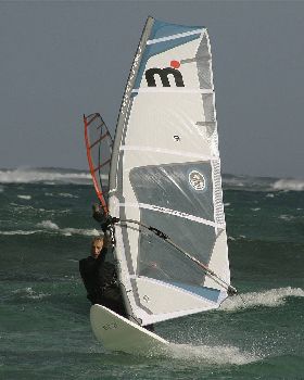 Bob Windsurfing in Mauritius