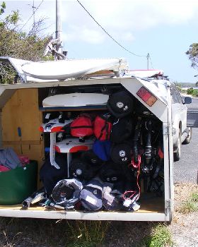 Windsurfing trailer