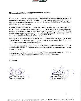 F2 OFFICIAL PRESS RELEASE
