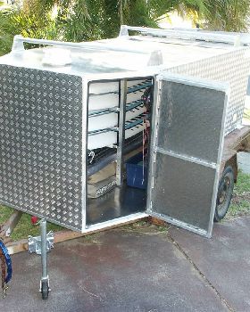Our Windsurfing Trailer before chassis upgrade