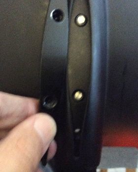 Infinity 84cm mast cap hole not placed correctly.