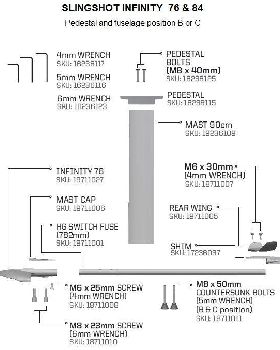 Infinity 84cm assembly guide - Pedestal mount and position B or C