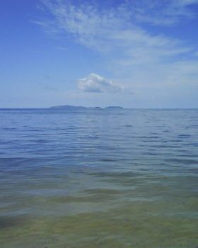 front view from the chosen beach