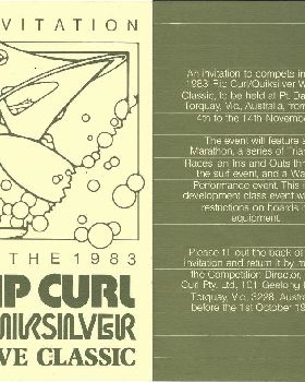 1983 Rip Curl Wave Classic Invitation