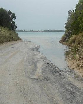 High tide aftermarth at sandy point