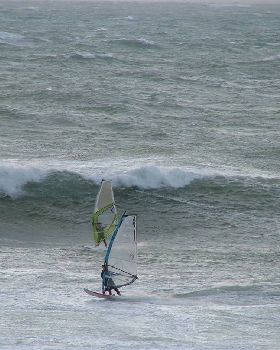 Winter at the G 5mt swell 30 knots plus