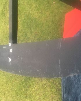 scratched front wing