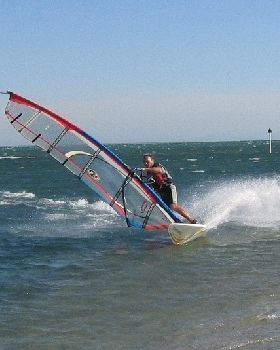 Adam's beach-jibe