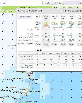 BOM METEYE Forecast Issued 1129am Sat